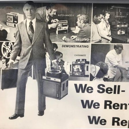 our-history-shown-in-1960s-KCAV-advertisement KCAV advertisement from the 60s showing our history of audiovisual machines for sales